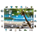 Wooden Puzzle 500 Paradise Island Beach, Caribbean Sea 2
