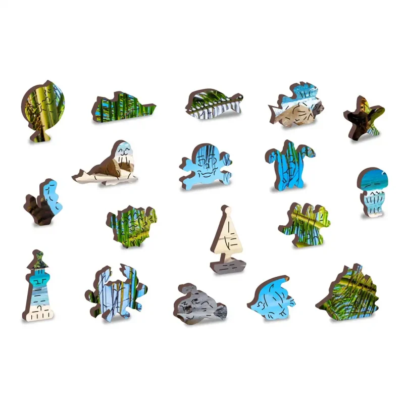 Wooden Puzzle 500 Paradise Island Beach, Caribbean Sea 5