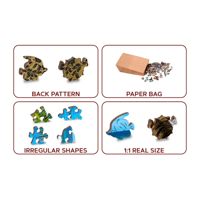 Wooden Puzzle 500 Paradise Island Beach, Caribbean Sea 4