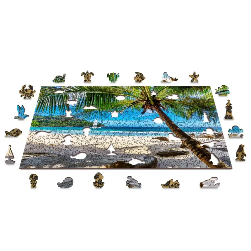 Wooden Puzzle 500 Paradise Island Beach, Caribbean Sea 7
