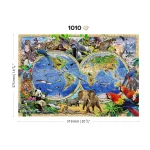 Wooden Puzzle 1000 Animal Kingdom Map 7