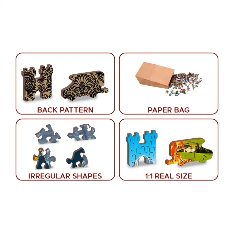 Wooden Puzzle 1000 Sankt Magdalena, Dolomites, Italy 5