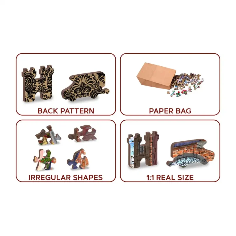 Wooden Puzzle 1000 Open And Closed Doors 5