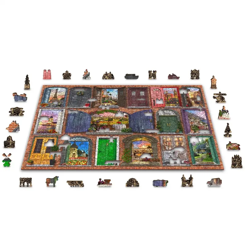 Wooden Puzzle 1000 Open And Closed Doors 3