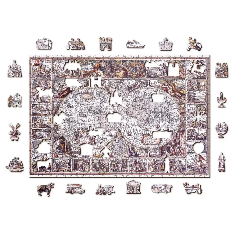 Wooden Puzzle 500 The Age Of Exploration Map 8
