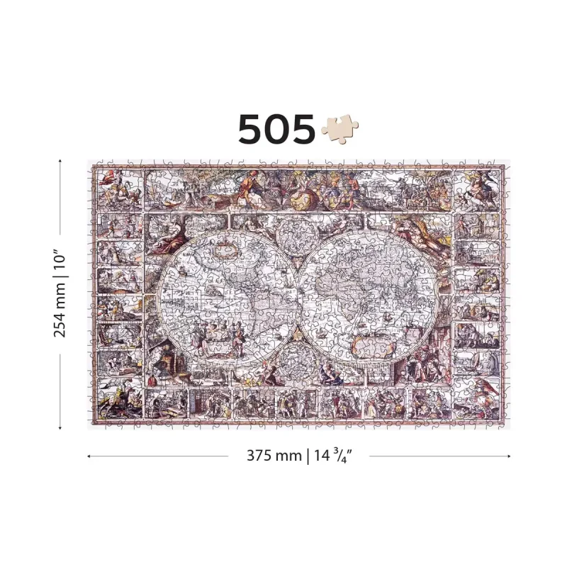 Wooden Puzzle 500 The Age Of Exploration Map 7