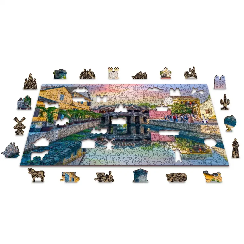 Wooden Puzzle 500 Japanese Bridge, Hoi An City, Vietnam 3