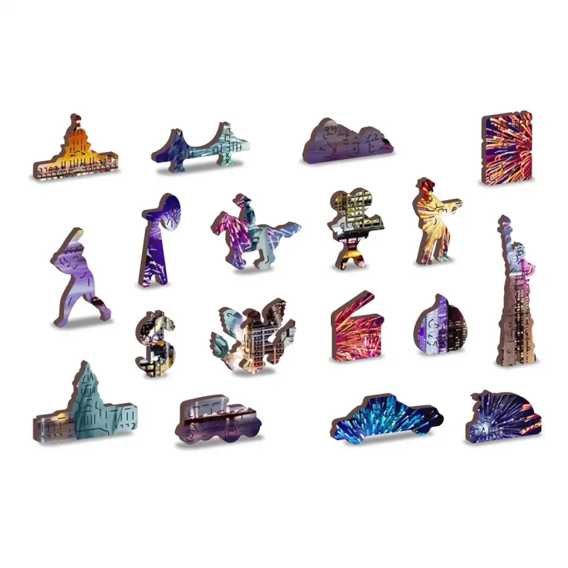 Wooden Puzzle 1000 New York By Night 6