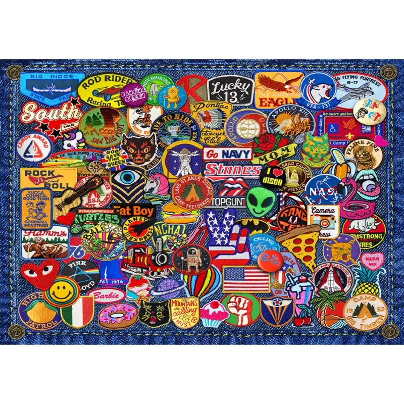 Wooden Puzzle 1000 Patch Crazy 9