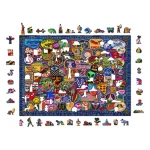 Wooden Puzzle 1000 Patch Crazy 8