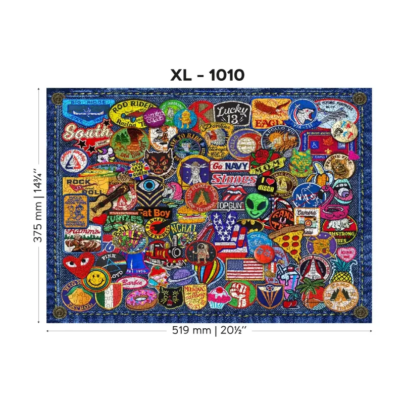 Wooden Puzzle 1000 Patch Crazy 7