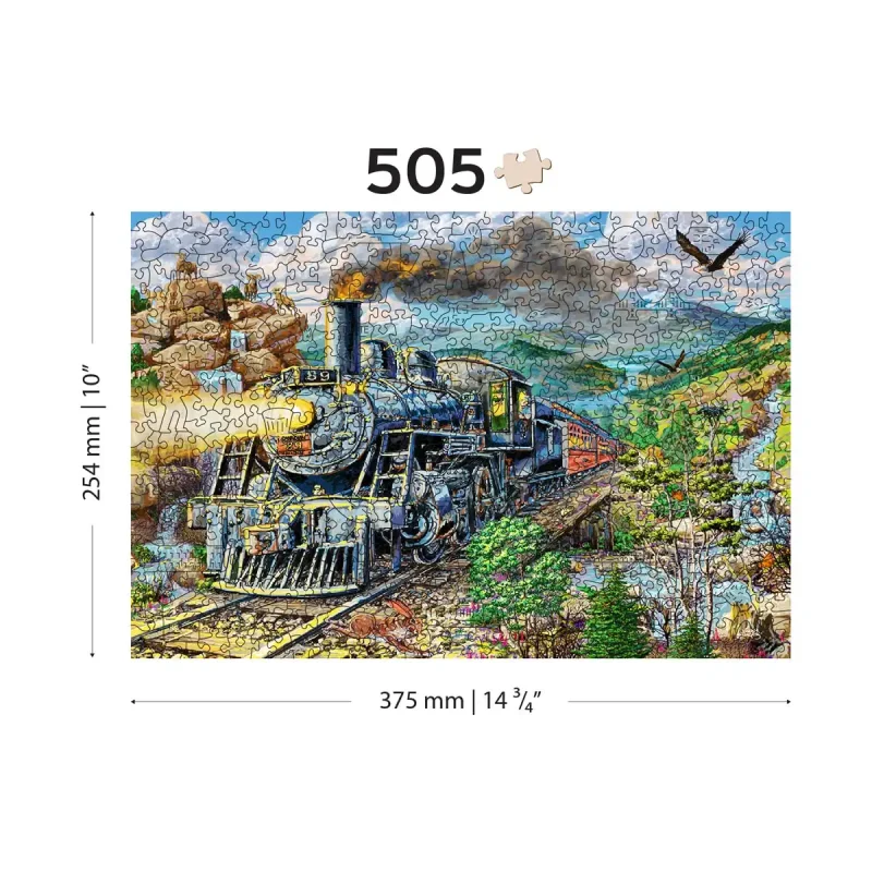 Wooden Puzzle 500 Railway 1-2