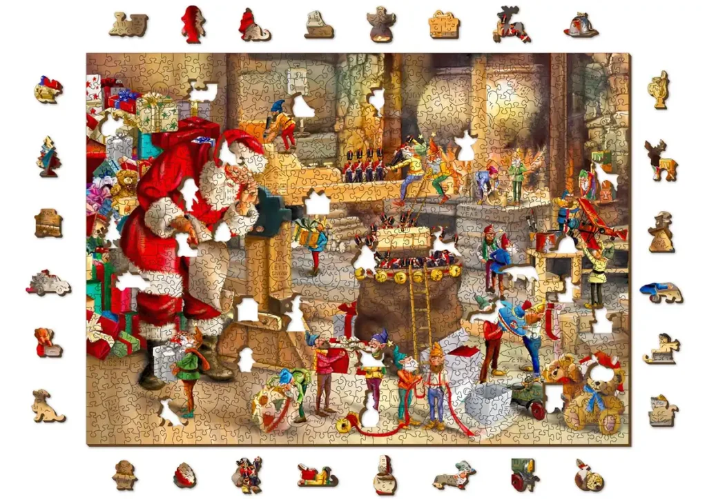 L'Atelier du Père Noël Puzzle en Bois 1000 Pièces Opis 9