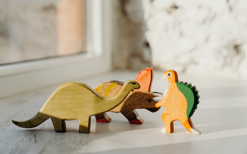 Drewniane puzzle 3D dinozaury