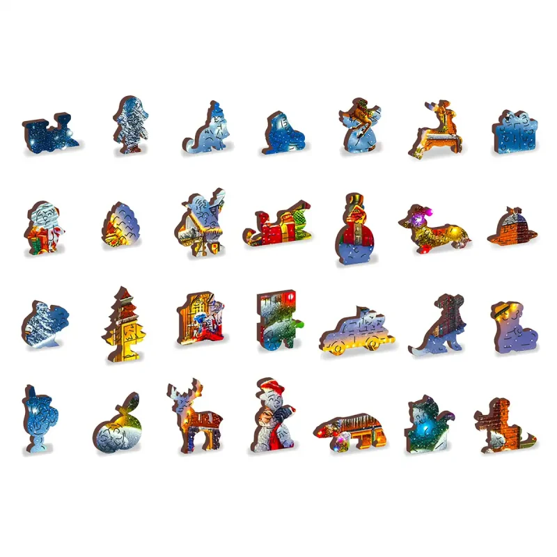 Wooden Puzzle 1000 Santa's Joyful Journey 3