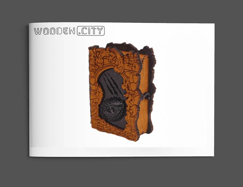 Mini Wooden Dragon Bookbox