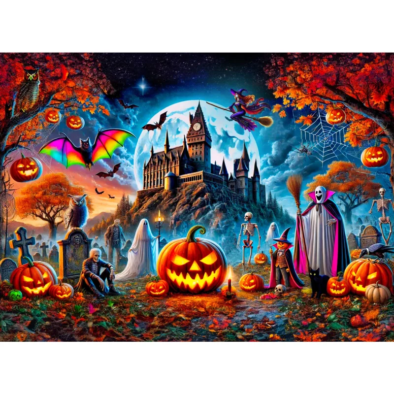 Wooden Puzzle 1000 Halloween Castle 10