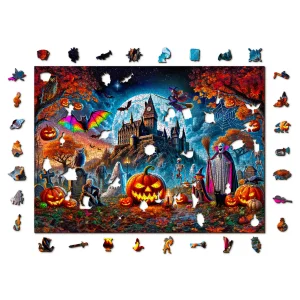 Wooden Puzzle 1000 Halloween Castle 12