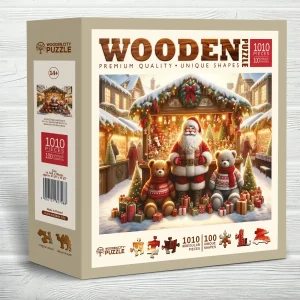 Christmas Market 1000 Wooden Puzzle 2