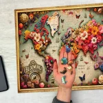 Wooden Puzzle 1000 Colorful Map 7