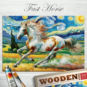 Wooden Puzzle 1000 Fast Horse 4