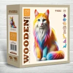 Dreamy Rainbow Cat 250 Wooden Puzzle 1