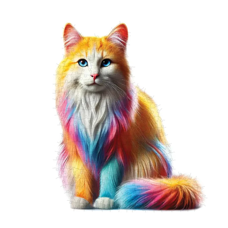 Dreamy Rainbow Cat 250 Wooden Puzzle 6