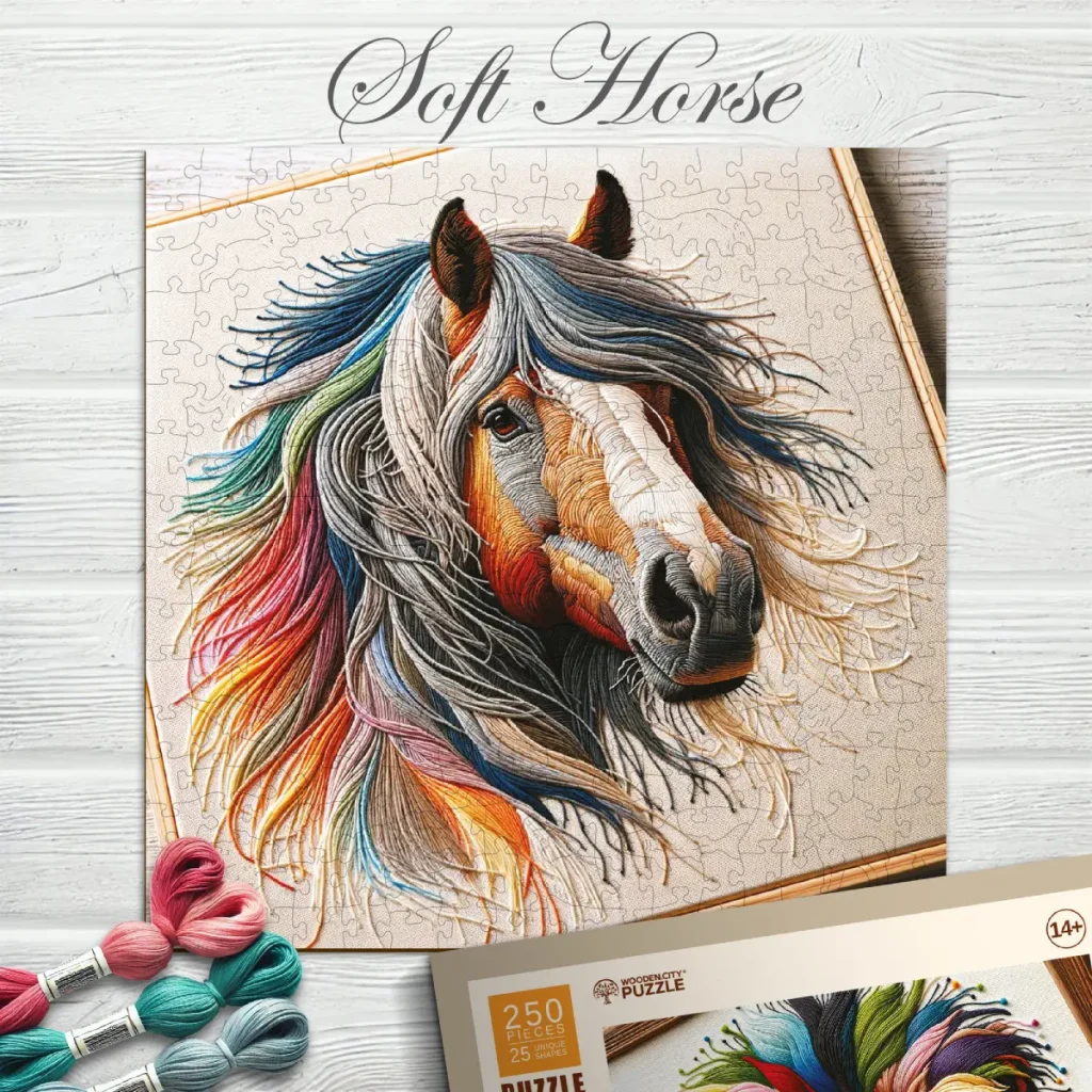 Soft Horse 250 Wooden Puzzle 1