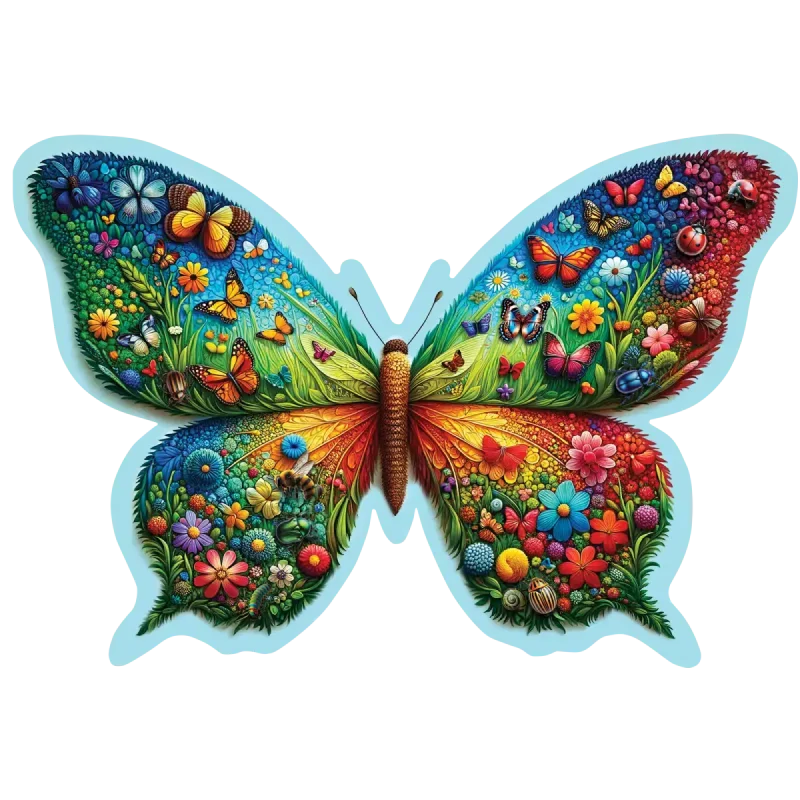 Colorful Butterfly 150 Animal Shaped Wooden Puzzle 5