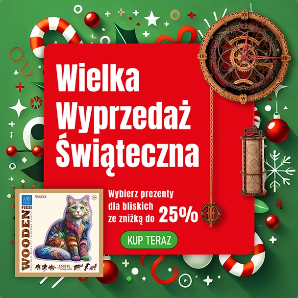 Drewniane puzzle i modele na Święta i Nowy Rok