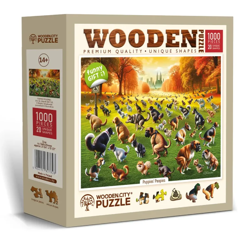 Puppies Poopies 1000 Wooden Puzzle 5