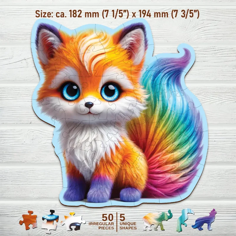 Cute Fox 50 Wooden Puzzle 5