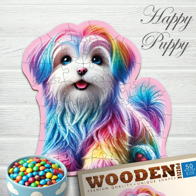 Happy Puppy 50 Wooden Puzzle 7