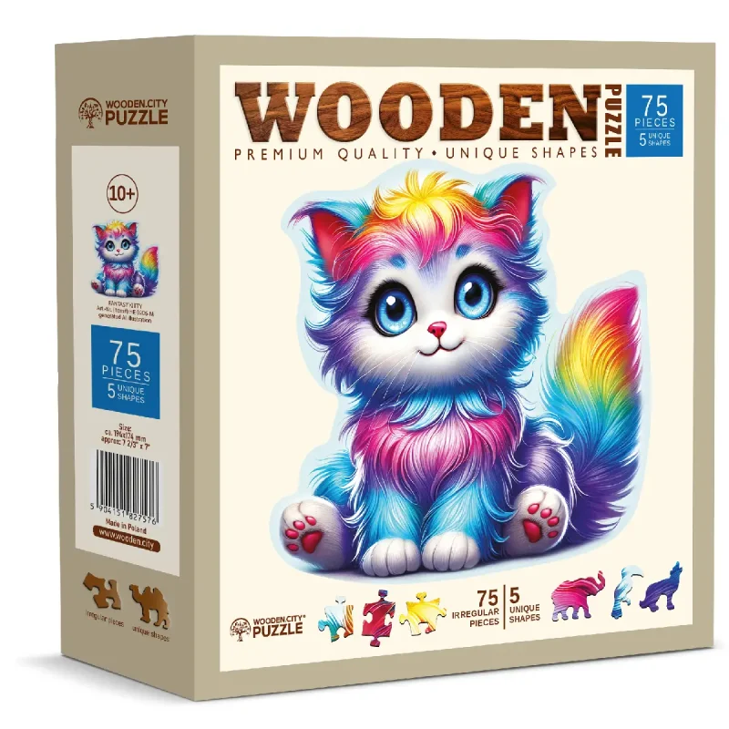 Fantasy Kitty 75 Wooden Puzzle 1