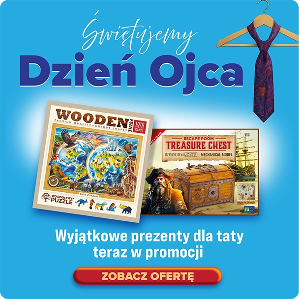 Drewniane puzzle i modele dla taty