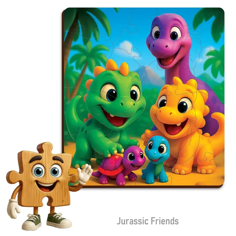 Wooden Puzzle 20 Jurassic Friends 1