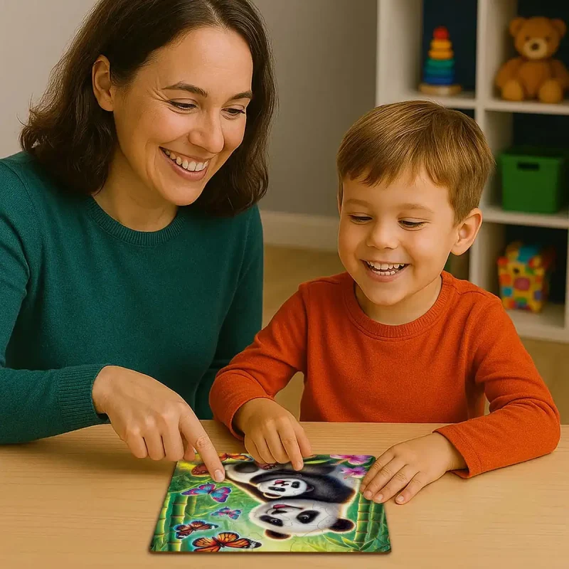 Wooden Puzzle 20 Panda Butterfly Journey 3