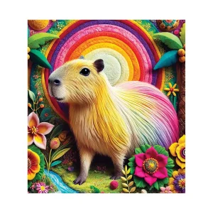 Wooden Puzzle 20 Tropical Capybara Garden 2
