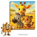 Wooden Puzzle 20 Wildlife Buddies 1