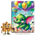 Wooden Puzzle 40 Flying Elephant Adventure 1