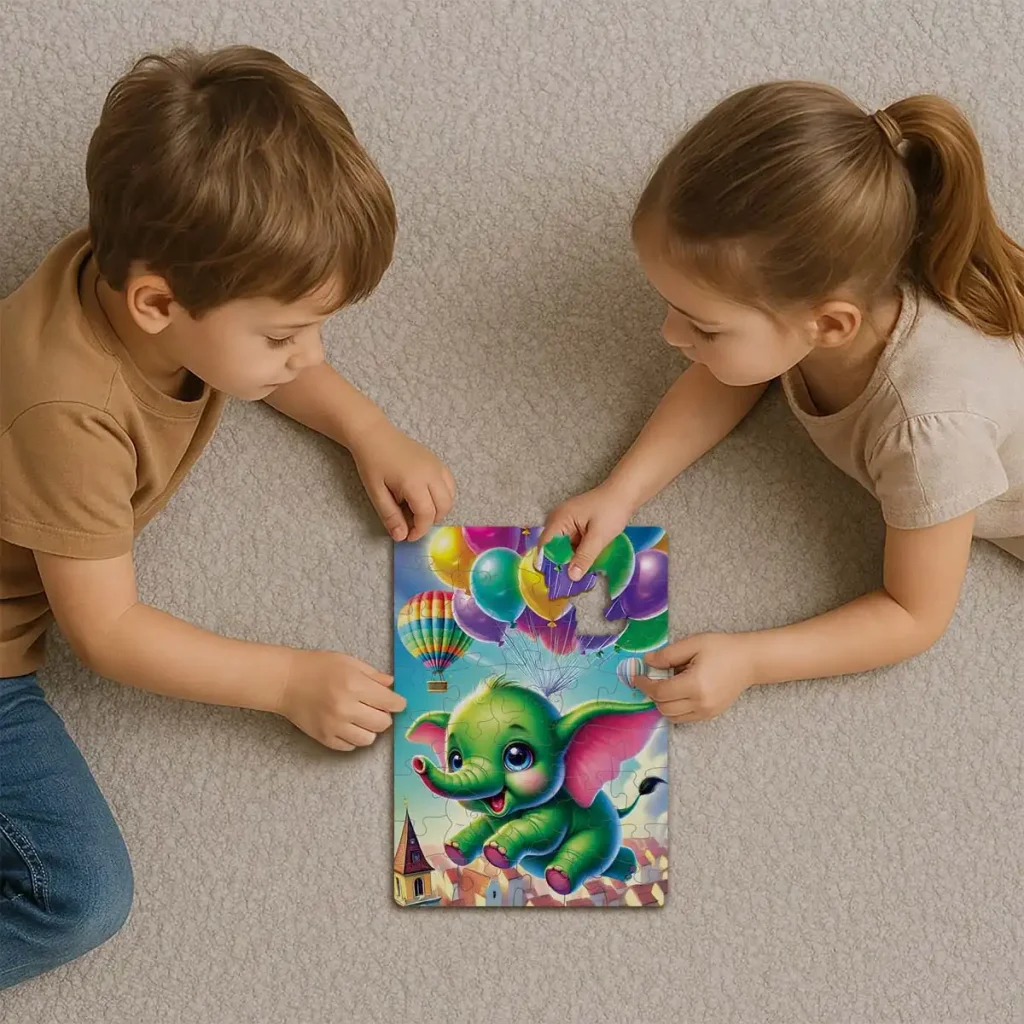 Wooden Puzzle 40 Flying Elephant Adventure 3