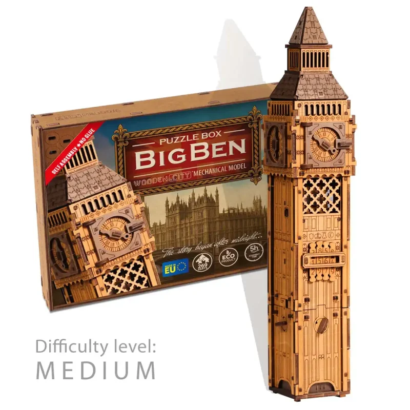 3D Wooden Escape Puzzle Box Big Ben 3
