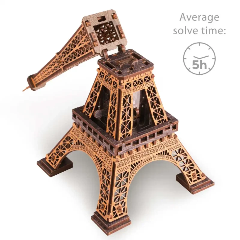 D Wooden Escape Puzzle Box Eiffel Tower 4