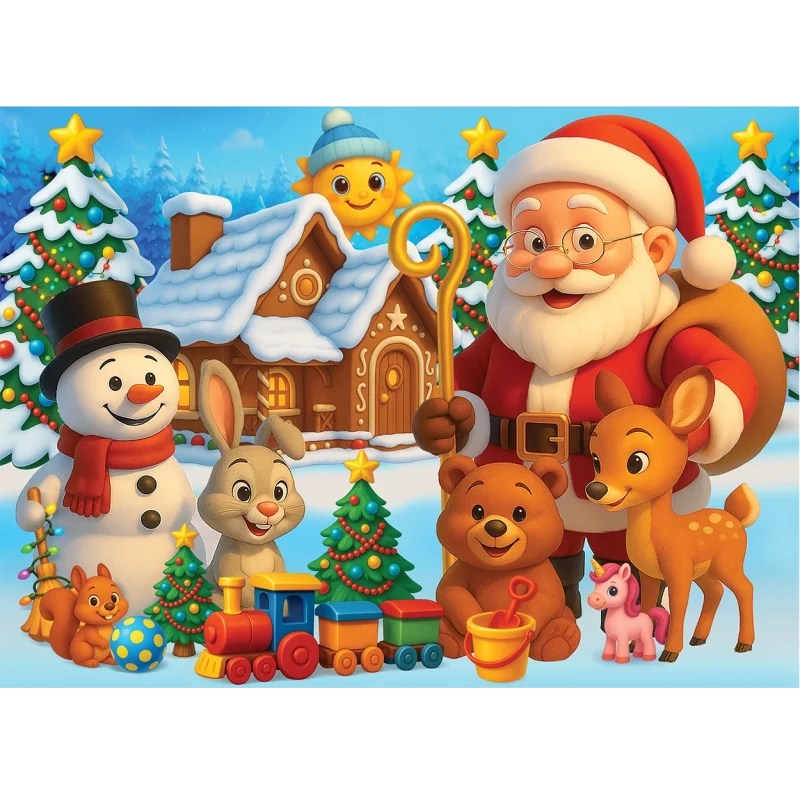 Wooden Puzzle 40 Santa Claus 3