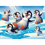 Wooden Puzzle 40 Happy Penguins 2