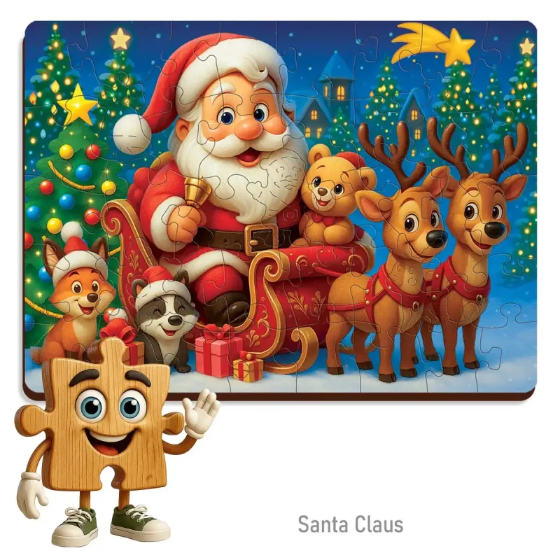 Wooden Puzzle 40 Santa Claus 1