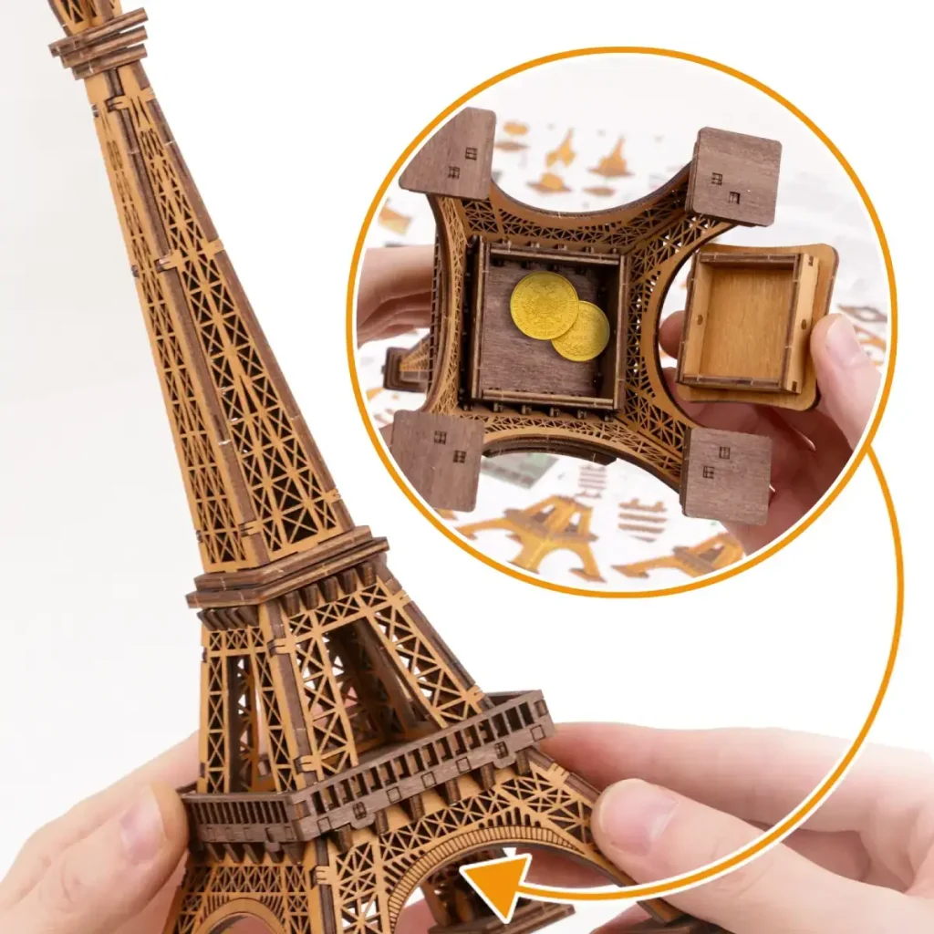 3D Wooden Puzzle Building - Eiffel Tower 5