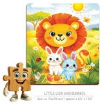 Wooden Puzzle 20 little lion and bunnies 2