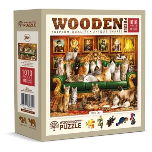 Wooden Puzzle 1000 Royal Cats 4
