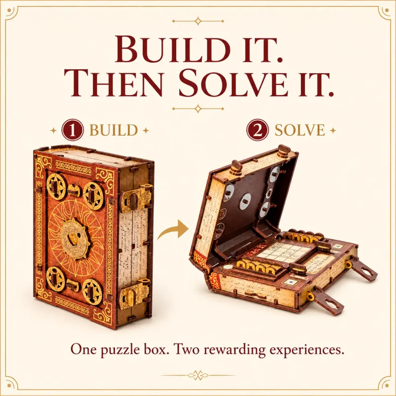 3D Wooden Escape Puzzle Box Magic Escape Book 3